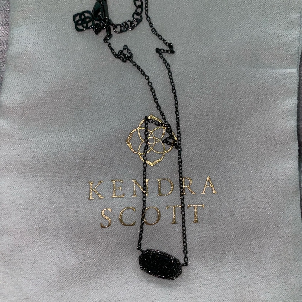 black ks original druzy stone necklace